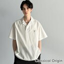 【Classical Origin】トップス シャツ メンズ コットン 綿 リップス トップ オープンカラーシャツ Cotton100% Ripstop Open Collar Pullover Shirt 大きいサイズ 春 夏 2025ss クラシカルエルフ co1150012