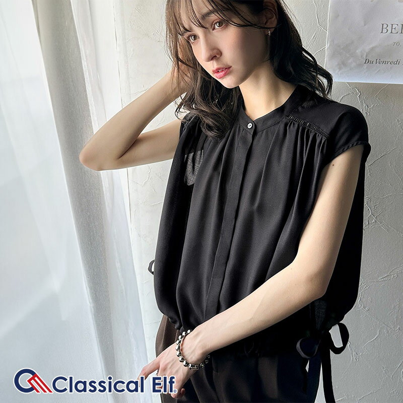 ＼早い者勝ち★本日限定 10%OFFクーポン 8/1 23:59まで／ 【 クラシカルエルフ classical elf 】 トップス ブラウス レディース ギャザー 清楚感 クロップド丈 上品シンプル ふんわり感 大人可愛い カジュアル きれいめ 大きいサイズ 春 夏 2025ss ce1070134のサムネイル