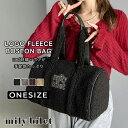 【mily bilet】バッグ ボストンバッグ レディース ふわもこ ロゴ 刺繍 ボアボストン 大きいサイズ 秋 冬 2025aw クラシカルエルフ mi1179067