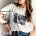 【 クラシカルエルフ classical elf 】 tシャツ レディース 半袖 トップス カットソー 綿100% 猫 キャット フォトT 箔プリント 着心地抜...