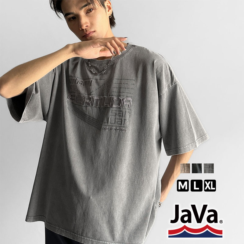 【今だけまとめ買いがお得♪3点以上で5％OFF】《javaジャバ コラボ》 メンズ Tシャツ 大きい サイズ 半袖 綿 100％ ヴィンテージ 風 前後 2way ピグメント ロゴ 半袖 Tee ユニセックス レディース 大きいサイズ 春 夏 2025ss クラシカルエルフ jm1260432のサムネイル