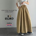 \早い者勝ち!24h限定 2000円OFF クーポン配布/ 《java ジャバコラボ》ボトムス スカート レディース ロングスカート ピーチ起毛素材 ふんわり 可愛い ストレスフリー ドロスト紐付き 普段使い お出かけ ポケット 薄手 大きいサイズ 秋 冬 2025aw jv0940247