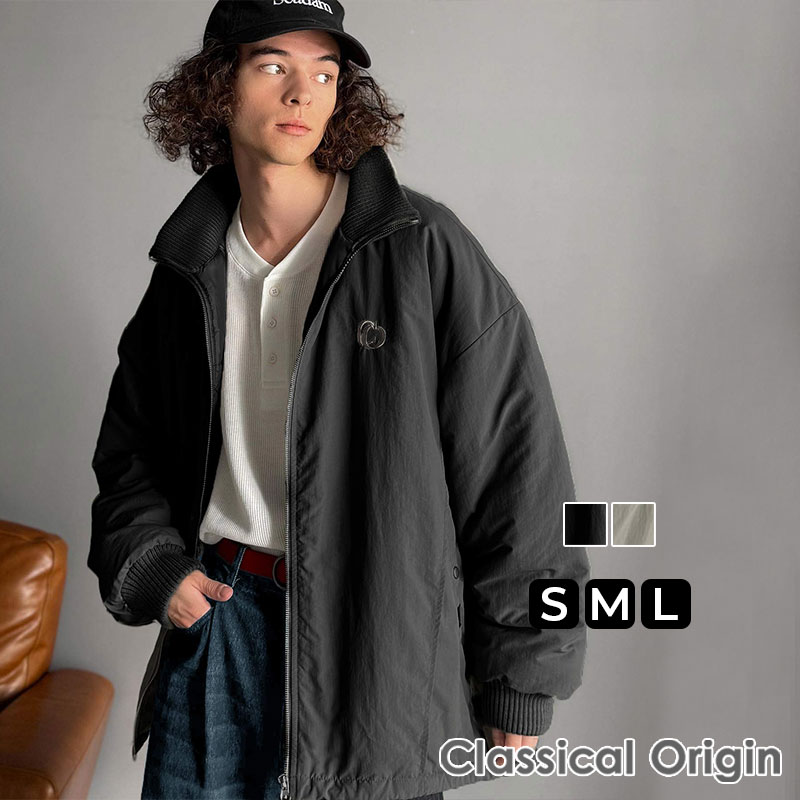 【Classical Origin】 アウター ジャケット メンズ 防寒高機能 リブ ハイネック 中綿入り モンスター ..