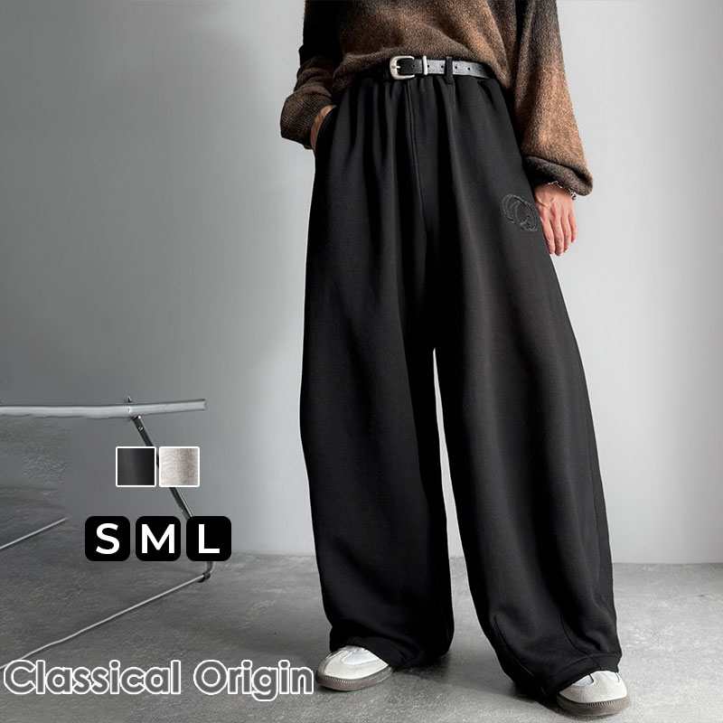 楽天Classical Elf／クラシカルエルフ＼今まとめ買いがお得!! 3点以上で10％OFF／ 【Classical Origin】 ボトムス パンツ メンズ アップリケ デザイン オーバーサイズ スウェットパンツ 大きいサイズ 秋 冬 2025aw クラシカルエルフ co1150046
