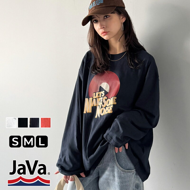 楽天Classical Elf／クラシカルエルフ＼今まとめ買いがお得!! 3点以上で10％OFF／ 《java ジャバコラボ》 ロングTシャツ メンズ 長袖Tシャツ トップス 綿 100％ レコード盤 レトロ ツアー ロゴT 長袖 ユニセックス レディース 大きいサイズ 秋 冬 2025aw クラシカルエルフ jo1150065
