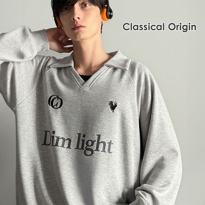 楽天Classical Elf／クラシカルエルフ＼今まとめ買いがお得!! 3点以上で10％OFF／ 【Classical Origin】スウェット メンズ 大きいサイズ 裏毛 トップス トレーナー ゲームデザイン シンプル 快適な着心地 リブ衿付き ラグラン カジュアル リラックス フォーマル 秋 冬 2025aw co1150047