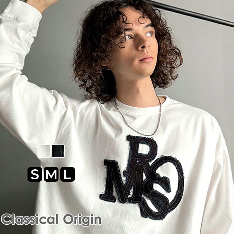 楽天Classical Elf／クラシカルエルフ＼今まとめ買いがお得!! 3点以上で10％OFF／ 【Classical Origin】 tシャツ メンズ 長袖 トップス フリンジ パッチワーク 使い リラックス Tee 大きいサイズ 秋 冬 2025aw クラシカルエルフ co1320004