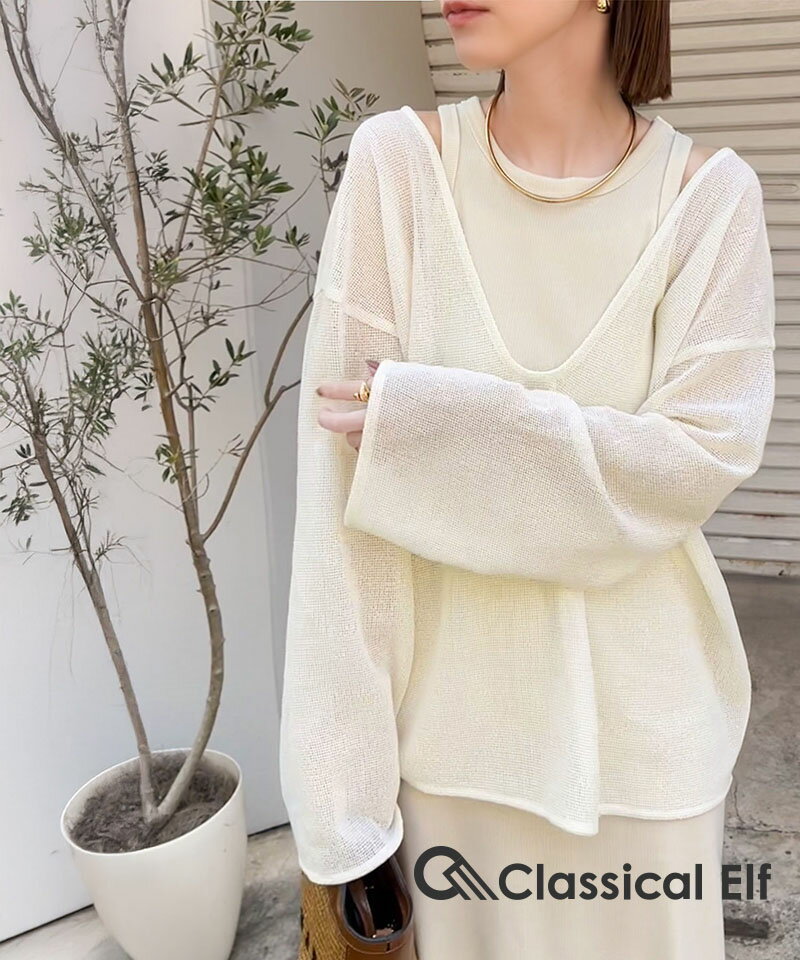 樂天商城 - 【 4/18限定 3000円以上で使える 399円OFF クーポン 】 《sayo×クラシカルエルフコラボ》 tシャツ レディース 長袖 深 U ネック バック 太 ベルト メッシュ T ゆるっと オーバーサイズ レイヤードコーデ 大きいサイズ 春 夏 2025ss ce1010445