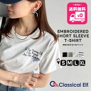【今だけ 送料無料 】 【sustaina+】 tシャツ レディース 半袖 半袖 クルーネック らくがき 刺繍 オーガニックコットン 綿100% シルケット風 ...