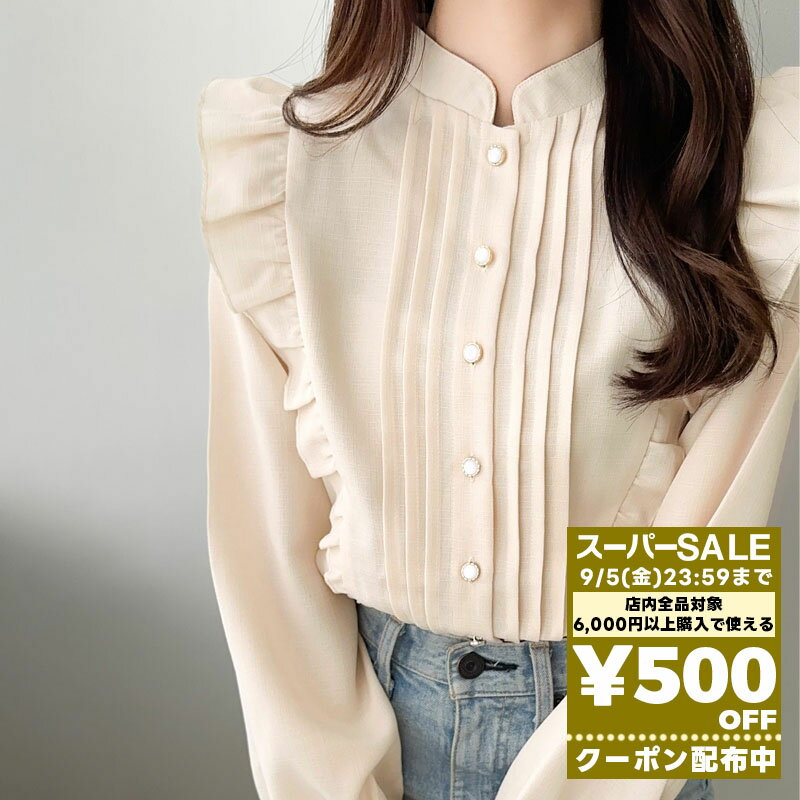 【先着順!!24時間限定★500円OFFクーポン】 スーパーセール超目玉 | 【mily bilet】トップス シャツ ブラウス オフィス 長袖 レディース きれいめ ピンタック フリル タックアウト タックイン レース オフィス オケージョン 大きいサイズ 秋 冬 クラシカルエルフ mi1139050のサムネイル