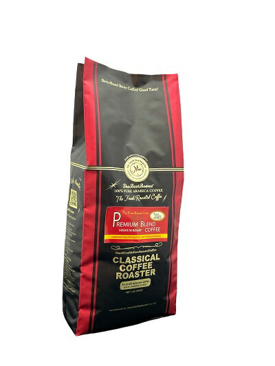 乐天商城 - コーヒー豆 アラビカコーヒー豆100％ プレミアム ブレンド コーヒー 1lb [454g] 深煎り【豆 or 挽 】