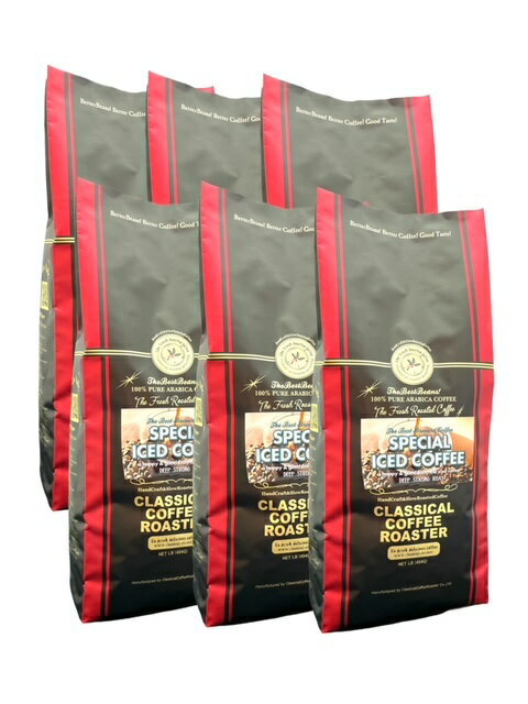 コーヒー豆 480杯分 アラビカ豆100 スペシャル アイスコーヒー ブレンド 6LB( 454g×6袋）セット 【 豆】