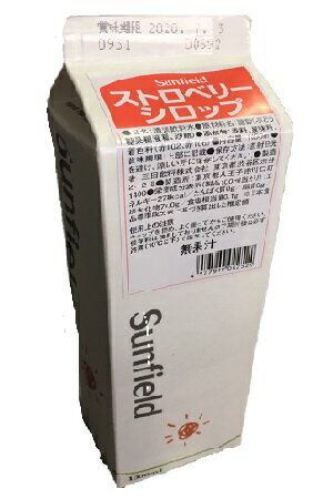 三田飲料　ストロベリーシロップ　紙パック　1000ml