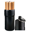 FUNFOUND タバコケース シガレットケース たばこケース 上質な金属製 防水防塵 携帯灰皿 (ブラック10本収納)