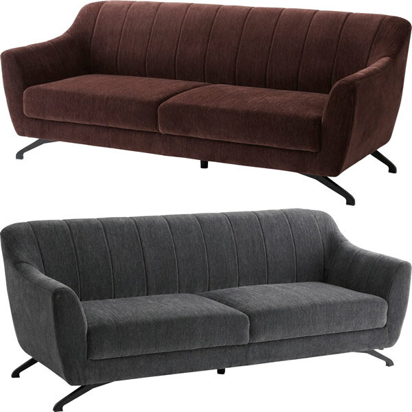 ソファ ソファー 幅182cm スチール 布地 ファブリック 脚付き モダン シンプル ナチュラル おしゃれ グレー パープル ※表示送料は個人様 法人様宛（個人様でも屋号/店名有）はお安くなります。