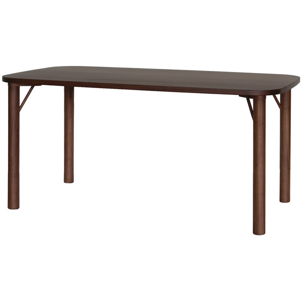 Kvist　クヴィスト　セミオーダー　ダイニングテーブル　食卓机　長方形　テーブル　4本脚　ウォールナット無垢材　節入り　ハギ仕様　サイズオーダー　 作業台　ブラウン　シンプル　デザイン　キッチンライフ　幅120～200cmまで10cm刻み　奥行75～90cmまで5cm刻み