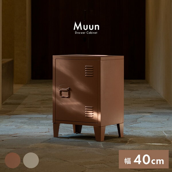 ロッカー　収納　2つの収納　スチール　実用性　シンプル　ベージュ　コーラルピンク