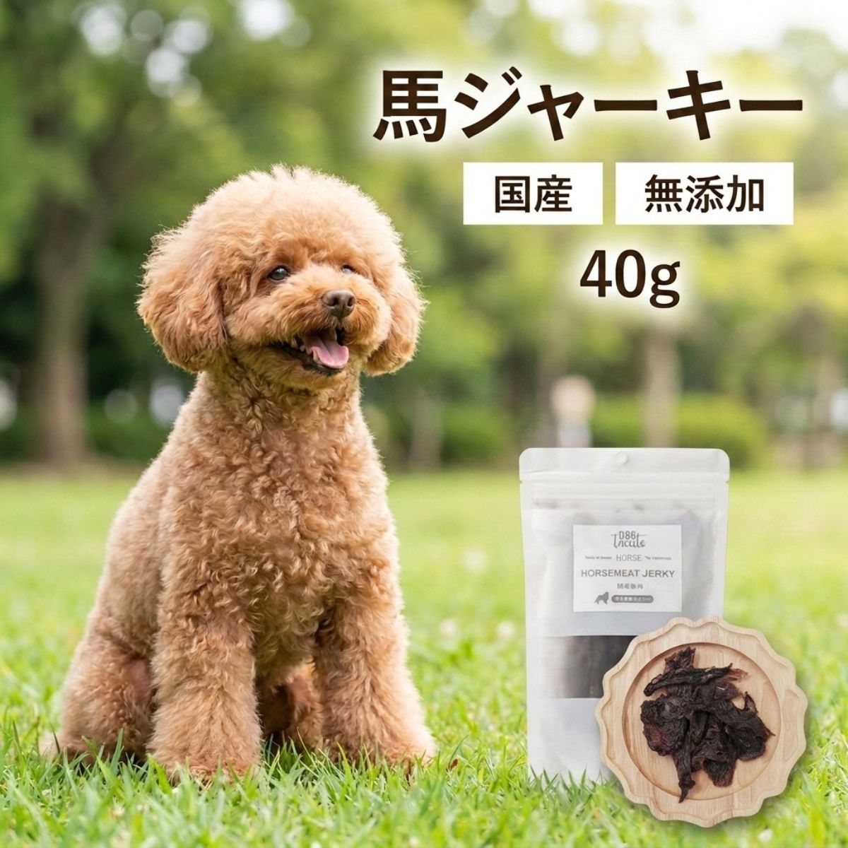 馬肉は、高タンパク・低脂肪・低カロリーで、低アレルギーの優秀な食材です。 良質なたんぱく質や、ビタミン・ミネラルも豊富で 糖質 (グリコーゲン) 含有量が多いのも特徴です。 グリコーゲンは、馬肉のほんのりした甘味や美味しさの基となっており、体内に吸収されると筋肉や肝臓の働きを助け、エネルギーの源となります。 そのグリコーゲンは牛肉の約3~5倍強多く含まれ、わんちゃんの高い嗜好性を示します。 消化吸収もよいので、 体力の増進や疲労回復・胃腸の弱いわんちゃんにもおすすめ。馬肉は、高タンパク・低脂肪・低カロリーで、低アレルギーの優秀な食材です。 良質なたんぱく質や、ビタミン・ミネラルも豊富で 糖質 (グリコーゲン) 含有量が多いのも特徴です。 グリコーゲンは、馬肉のほんのりした甘味や美味しさの基となっており、体内に吸収されると筋肉や肝臓の働きを助け、エネルギーの源となります。 そのグリコーゲンは牛肉の約3~5倍強多く含まれ、わんちゃんの高い嗜好性を示します。 消化吸収もよいので、 体力の増進や疲労回復・胃腸の弱いわんちゃんにもおすすめ。