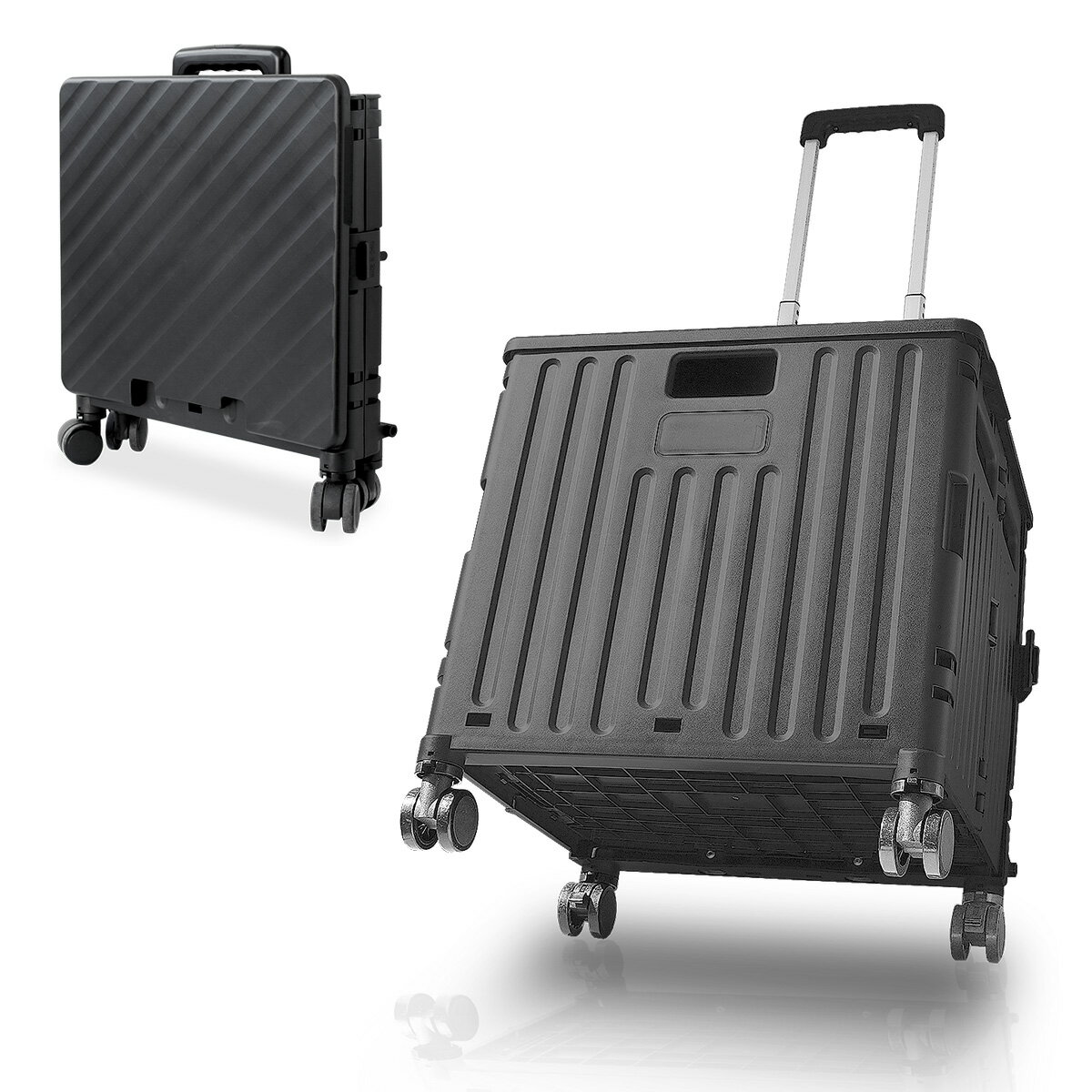 大容量 キャリーカート 黒 楽天市場】キャリーカート 折りたたみ（カラーブラック）の通販