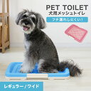 【最大2,000円OFFクーポン】犬 トイレ トレー レギュラーサイズ ふちもれしにくい いたず ら防止 小型犬 中型犬 ペット トイレトレー メッシュ トイレ...