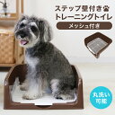 【最大2,000円OFFクーポン】犬 トイレ トレー ステップ壁付き ふちもれしにくい いたずら防止 小型犬 中型犬 ペット トイレトレー メッシュ トイレトレ...