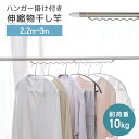 物干し竿 ハンガー掛け付き 伸縮物干し竿 2.2m～3m ステンレス 伸縮 物干し 竿 物干し台用 ベランダ用 屋外用 室内 洗濯物干し 洗濯干し 布団干し 洗濯用品 一人暮らし 新生活