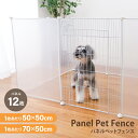 【10%OFFクーポン配布中】パネル ペットフェンス ドア付き 半透明 レイアウト自由 50×50cm 70×50cm 8枚セット 13枚セット 屋内 柵 パー...