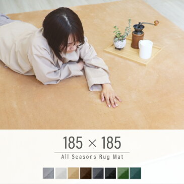 【送料無料】【抗菌 防ダニ】ラグ 洗える 厚手 185×185cm 極厚23mm 低反発ラグ 滑り止め オールシーズン カーペット 2畳 ラグマット 防音マット ホットカーペット対応 床暖房対応 マット シャギーラグ 冬用 夏用 新生活 送料無料 R10P