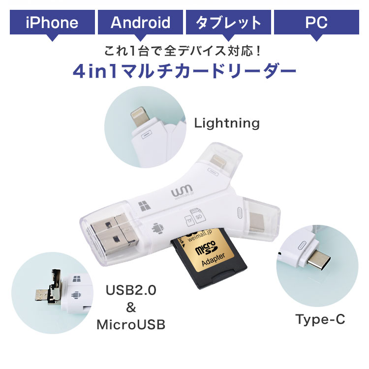 【最大20%OFFクーポン】SDカードリーダー...の紹介画像3
