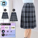 Blostirno プリーツスカート チェック柄 ミニ スクールスカート ハイウェスト ひざ丈 制服 女子高校生(JP0061GR-XXL)