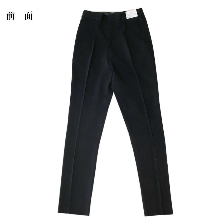 【SALE!】男子 スクールスラックス 黒無地 ノータック ワンタック 日本製 学生 制服 通学 男の子 男性 メンズ ズボン パンツ 中学 高校 ブラック