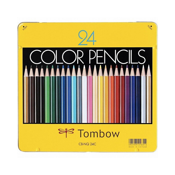 トンボ鉛筆 色鉛筆(24色セット)/Tombow 絵画 お絵かき 美術 塗り絵 画材 CB-NQ24C