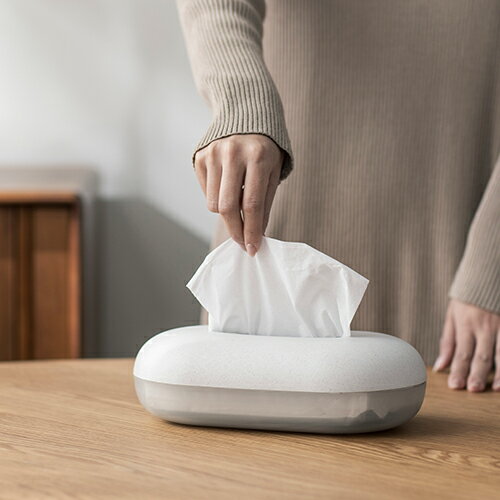 (日本製/全3色)【soem / ソエム】Tissue case ソフトパックティッシュケースティッシュケース/残量が見える/ツートーン/洗面所/キッチン/水回り/エコ素材/環境/インテリア雑貨/お米のもみ殻/ポリプロピレン/大阪銘板/ラッピング/ギフト/プレゼント [2]