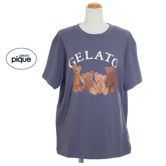 【N1】gelato pique ジェラートピケ ルームウェア tシャツ PWCT242321 レディース 半袖 ベア パジャマ ナイトウェア 部屋着 ジェラート ピケ正規品【room】