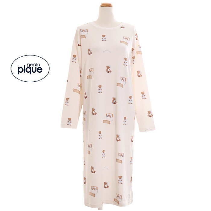 gelato pique ジェラートピケ ルームウェア ワンピース PWCO244261 レディース 長袖 冬 かわいい パジャマ ナイトウェア 部屋着 ジェラート ピケ正規品【room】