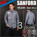SANFORD（サンフォード）ストライプワークシャツ(全3色)【smtb-KD】