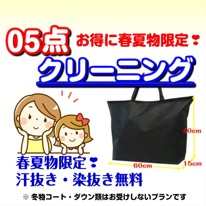 衣類クリーニング5点春夏物限定&#10083;冬物ダウンやコートは受付不可東北・関東・中部・関西宅配クリーニング【送料無料】染み抜き・..