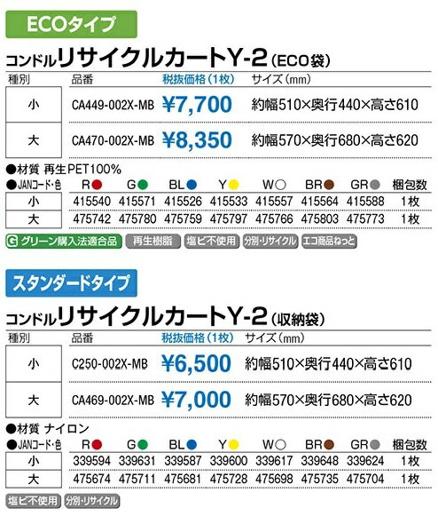 山崎産業　コンドル リサイクルカートY-2（ECO袋）小（袋のみ） 2