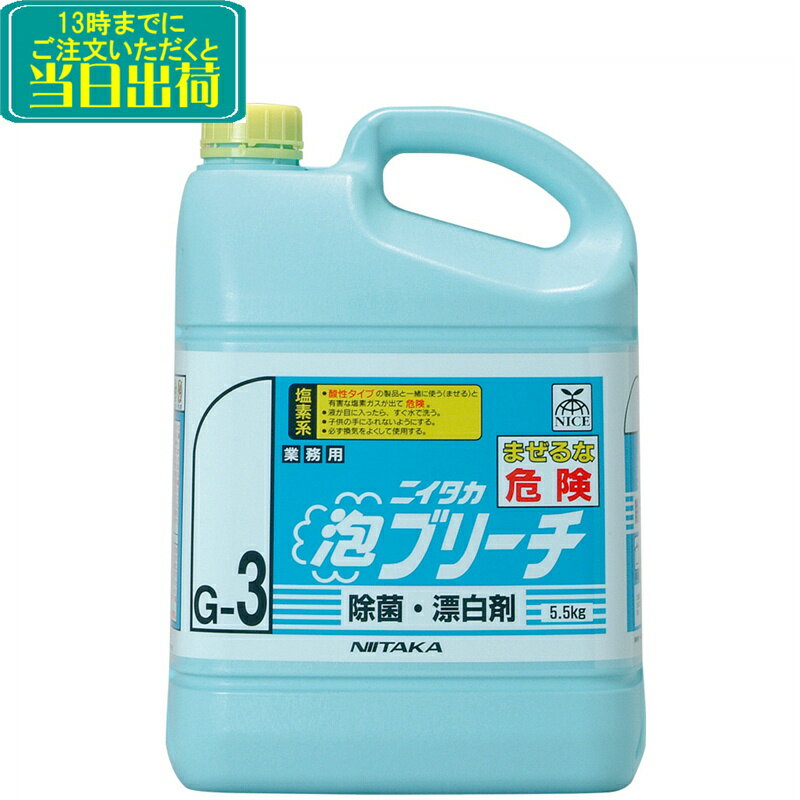 ミッケル化学　泡ブリーチ 5.5kg 1本 【業務用 除菌 漂白剤 カビの除去 漬け置き可能 5.5キロ キッチン ニイタカ 1