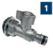 ウンガー UNGER　ハイドロパワー ウルトラ用 コック付きメタルバルブ オス（U21065）【業務用 ピュアウ..