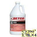 BETCO（ベトコ）　マッド 3.78L×4本 【業務用 キッチン お風呂 浴槽 タイル シンク ながし 水垢 黒ずみ 石鹸カス バスルーム シャワー 1ガロン 3.8L MAD