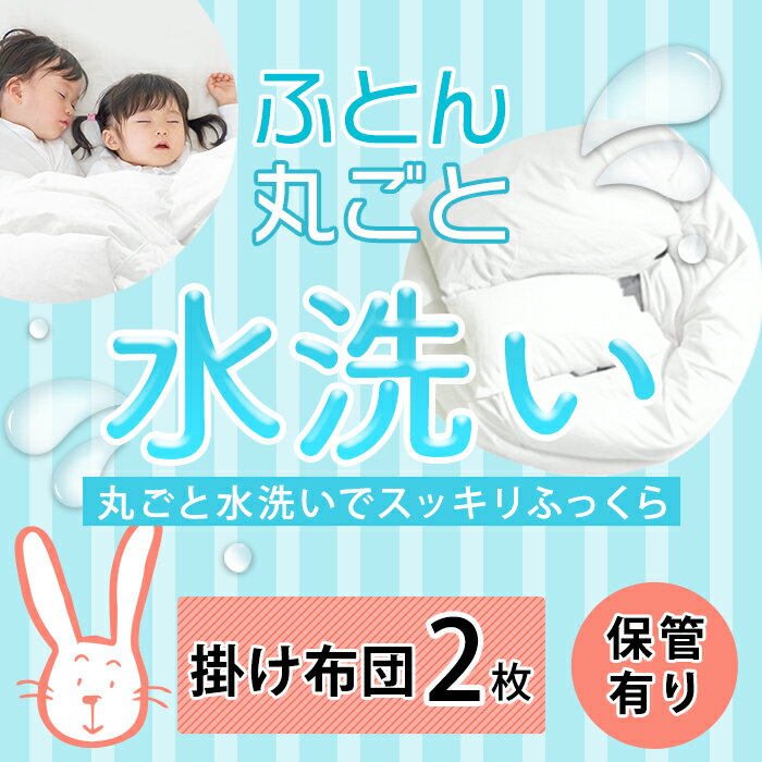 【スーパーSALE半額】布団クリーニング　保管　掛け布団2枚　丸洗い　宅配クリーニング