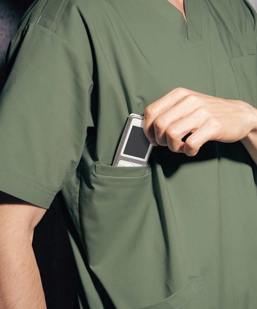 スクラブ FOLK DICKIES 7033SC ユニフォーム 医師 ナース服 チームスクラブ クリニック ドクター 医療 美容 介護 看護 整体 ストレッチ おしゃれ 介護服 手術着 医療用 制服