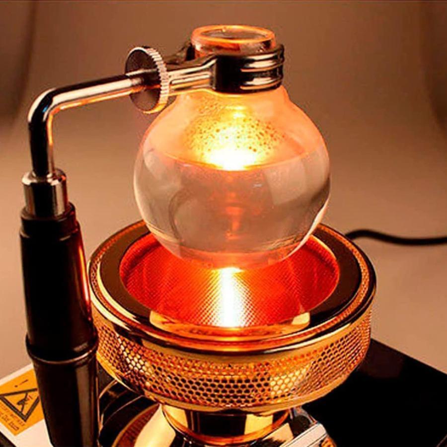 クリーニングエイトの電気サイフォン コーヒー ヒーター、ポータブルハロゲンビームヒーターバーナー赤外線加熱 、ステンレス鋼ホームキッチンバーナーサイフォンコーヒーヒーターサ｜アングル3