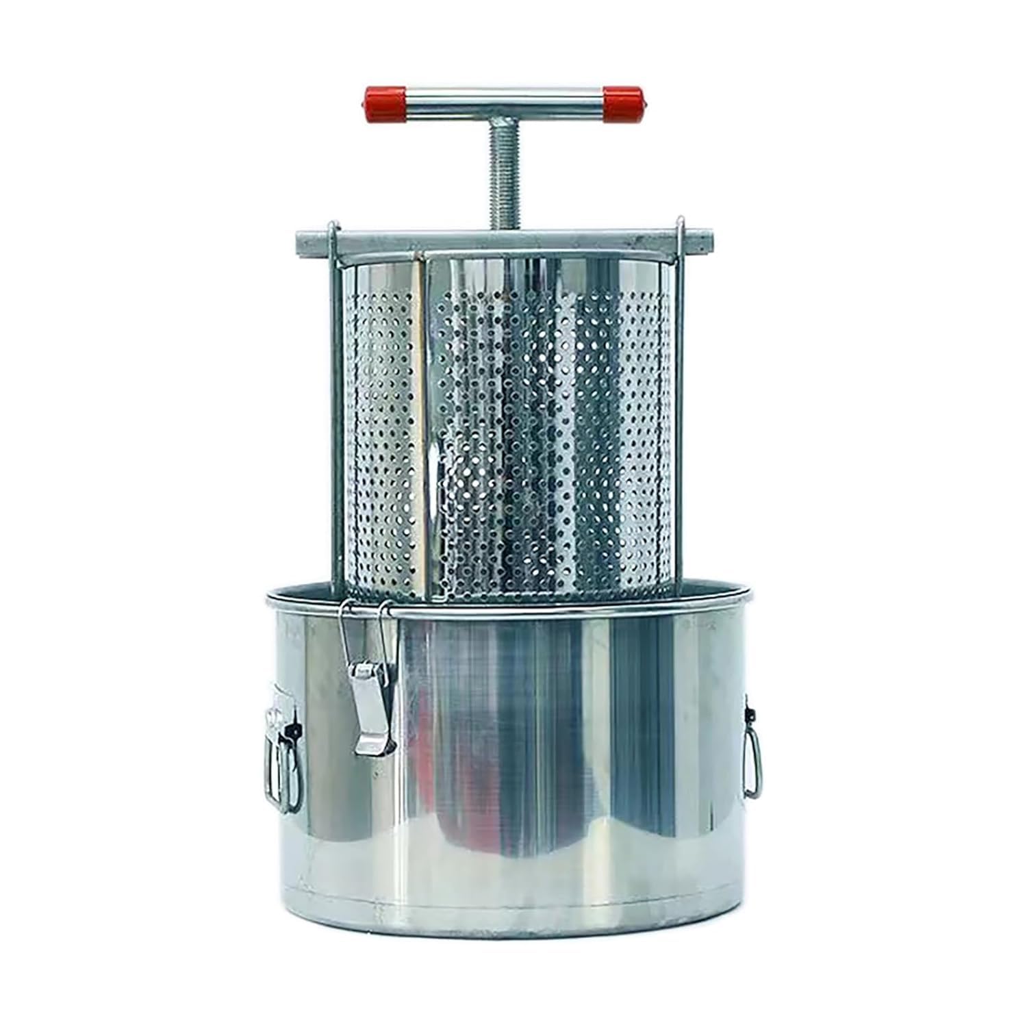 蜂蜜圧搾機 蜂蜜抽出機 蜂蜜絞り器 蜜蝋抽出機 蜜を絞り器 ステンレススチール製家庭用手動蜂蜜抽出機、ワイン蜂蜜とジュース作りのための養蜂ツール 蜂蜜分離器