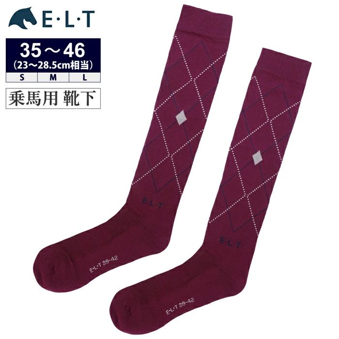 商品説明 ELTのアーガイル柄の乗馬用ロング靴下です。 ふくらはぎまでカバーするロング丈タイプの履き心地の良い靴下です。オールシーズンタイプですが、足裏部分は厚手の作りとなっておりクッション性があります。 カラー：バーガンディー 素材：コットン75％、ナイロン20％、エラスタン5％ ＜サイズ目安＞ ・S（35-38）：23-24.5cm ・M（39-42）：25-26.5cm ・L（43-46）：27-28.5cm ◆◆商品の発送について◆◆ こちらの商品は、メール便にて【送料無料】でお送りいたします。商品代引および到着日時指定は利用できません。基本的に郵便受けへのお届けとなります。 宅配便発送（送料550円）をご希望の場合は、ご注文時の備考欄にその旨ご記載ください。 商品説明 ELTのアーガイル柄の乗馬用ロング靴下です。 ふくらはぎまでカバーするロング丈タイプの履き心地の良い靴下です。オールシーズンタイプですが、足裏部分は厚手の作りとなっておりクッション性があります。 カラー：バーガンディー 素材：コットン75％、ナイロン20％、エラスタン5％ ＜サイズ目安＞ ・S（35-38）：23-24.5cm ・M（39-42）：25-26.5cm ・L（43-46）：27-28.5cm ◆◆商品の発送について◆◆ こちらの商品は、メール便にて【送料無料】でお送りいたします。商品代引および到着日時指定は利用できません。基本的に郵便受けへのお届けとなります。 宅配便発送（送料550円）をご希望の場合は、ご注文時の備考欄にその旨ご記載ください。商品説明 ELTのアーガイル柄の乗馬用ロング靴下です。 ふくらはぎまでカバーするロング丈タイプの履き心地の良い靴下です。オールシーズンタイプですが、足裏部分は厚手の作りとなっておりクッション性があります。 カラー：バーガンディー 素材：コットン75％、ナイロン20％、エラスタン5％ ＜サイズ目安＞ ・S（35-38）：23-24.5cm ・M（39-42）：25-26.5cm ・L（43-46）：27-28.5cm ◆◆商品の発送について◆◆ こちらの商品は、メール便にて【送料無料】でお送りいたします。商品代引および到着日時指定は利用できません。基本的に郵便受けへのお届けとなります。 宅配便発送（送料550円）をご希望の場合は、ご注文時の備考欄にその旨ご記載ください。 商品説明 ELTのアーガイル柄の乗馬用ロング靴下です。 ふくらはぎまでカバーするロング丈タイプの履き心地の良い靴下です。オールシーズンタイプですが、足裏部分は厚手の作りとなっておりクッション性があります。 カラー：バーガンディー 素材：コットン75％、ナイロン20％、エラスタン5％ ＜サイズ目安＞ ・S（35-38）：23-24.5cm ・M（39-42）：25-26.5cm ・L（43-46）：27-28.5cm ◆◆商品の発送について◆◆ こちらの商品は、メール便にて【送料無料】でお送りいたします。商品代引および到着日時指定は利用できません。基本的に郵便受けへのお届けとなります。 宅配便発送（送料550円）をご希望の場合は、ご注文時の備考欄にその旨ご記載ください。