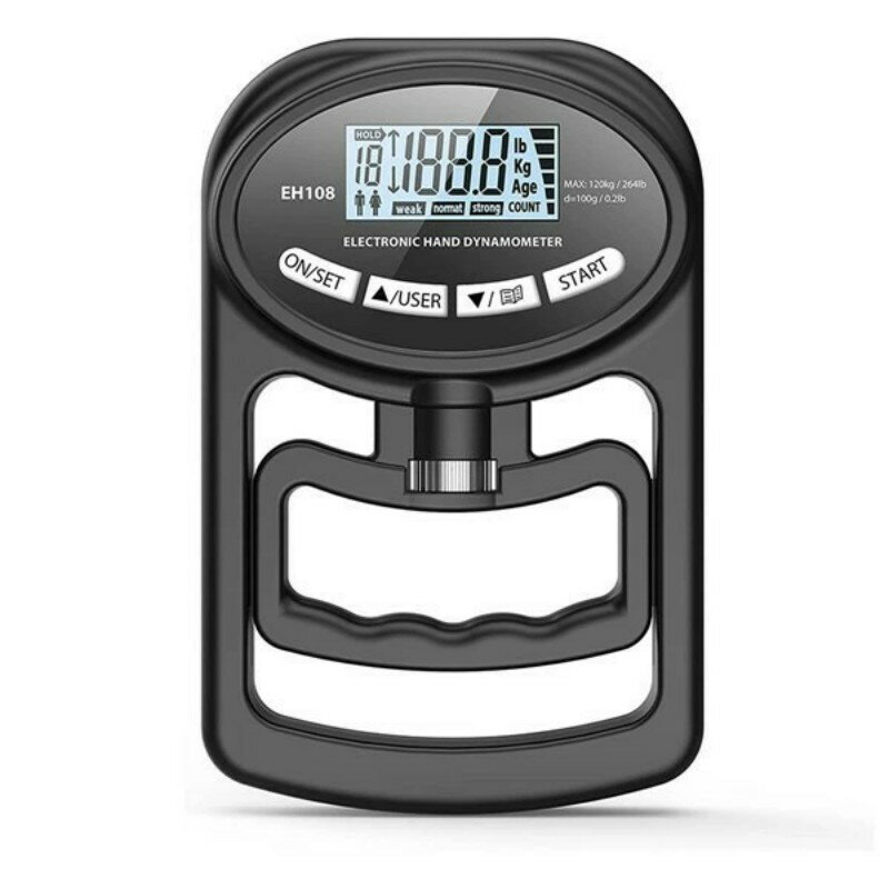 【製品概要】あなたのパワー、最大120kgまでデジタル握力計が精密に計測します。本体重量はわずか400g、取扱いも容易で常にベストなパフォーマンスを保証します。【パワーシステム】デュアル電源システムを採用した業界初の握力計。内蔵リチウム電池でUSB充電可能、さらに乾電池も使用可能です。いつでもどこでも力を試せます。【モード機能】シンプル測定モードで素早いチェック、ユーザー測定モードでデータ記録。状況に応じた2つのモードで、自分の力を追求できます。【便利機能】最大19パターンのユーザー情報登録と平均値比較機能を備えています。グリップ部分は手の大きさに合わせて調整可能、使い心地も抜群です。【注意事項】【納品書や領収書につきまして】当店では個人情報保護及び環境保全の為ペーパーレス化に取り組んでおりますので、お届けのお荷物に納品書(お買上明細書)は同封しておりません。ご了承くださいませ。ご希望の場合、ご注文時【備考欄】にご記入願います。PDFファイルをメールにて添付いたします。【返品・交換・キャンセルについて】【交換・返品時の送料】当店の商品は全て入荷品のため、原則として.お客様都合の交換・返品を承っておりません。タグなどな切らず に商品に不良や発送ミスがあった場合は、商品到着後3日以内 に必ず不良個所 全体写真の写真を添付して、当店までご連絡をお願いいたします。メーカー希望小売価格はメーカーカタログに基づいて掲載していますデジタル握力計 握力測定器 120kg スポーツウェア アクセサリー 測定器 スポーツテスト用品 握力計 早い者勝ち