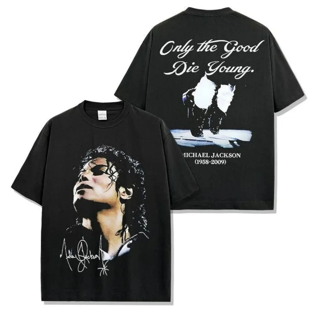 ヴィンテージロックヒップポップ Tシャツヴィンテージマイケルジャクソン音楽 Tシャツ夏カジュアルルーズ Y2k Tシャツユニセックス Tシャツスポーツ衣類 Tシャツユニセックス Y2k Tシャツ夏カジュアルルーズ