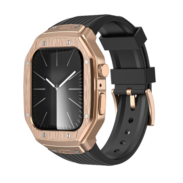 クリーニングエイトのアップルウォッチ watch ケース バンド ラバーバンド ベルト 高級 6 5 applewatch 45mm apple メンズ レディース おしゃれ｜アングル2