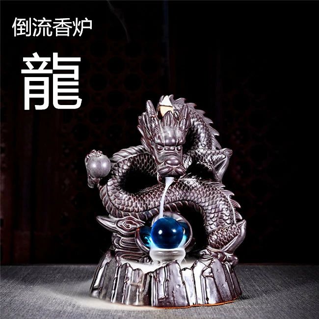 瞑想仏陀 エネルギーワーク 幻想的 煙 倒流香 香炉 インテリア オブジェ 陶器 風水 置き物 線香 香立て 置物